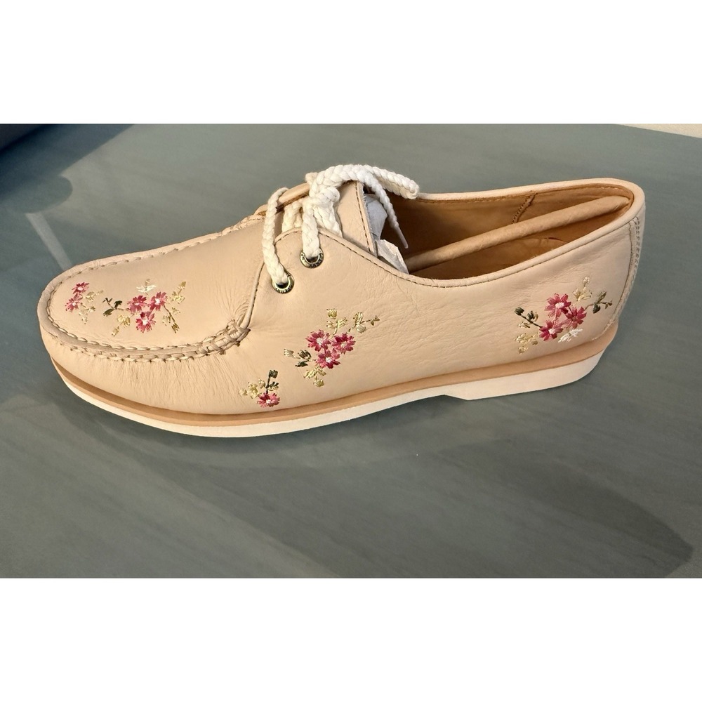 Sperry shoes women size 9 new Leather Captains Loafers Top Sider's Floral Tan
